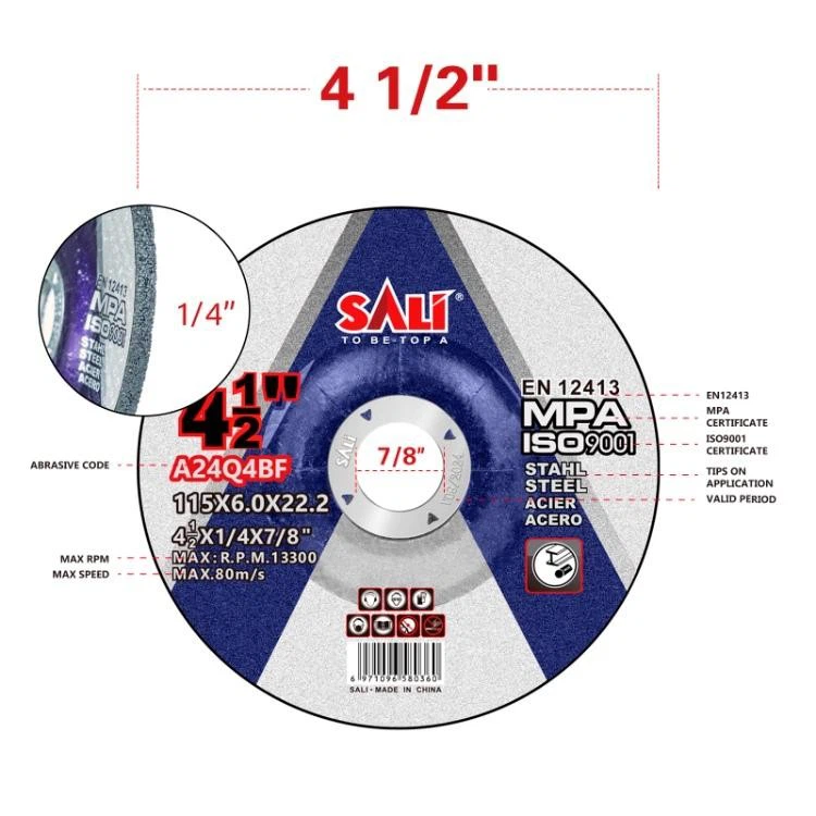 SALI Metal Grinding Wheel 115*6*22.2mm factory